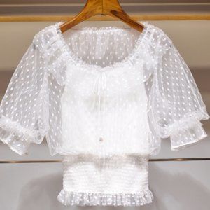 Two pieces of new bow Point Knitting fake
